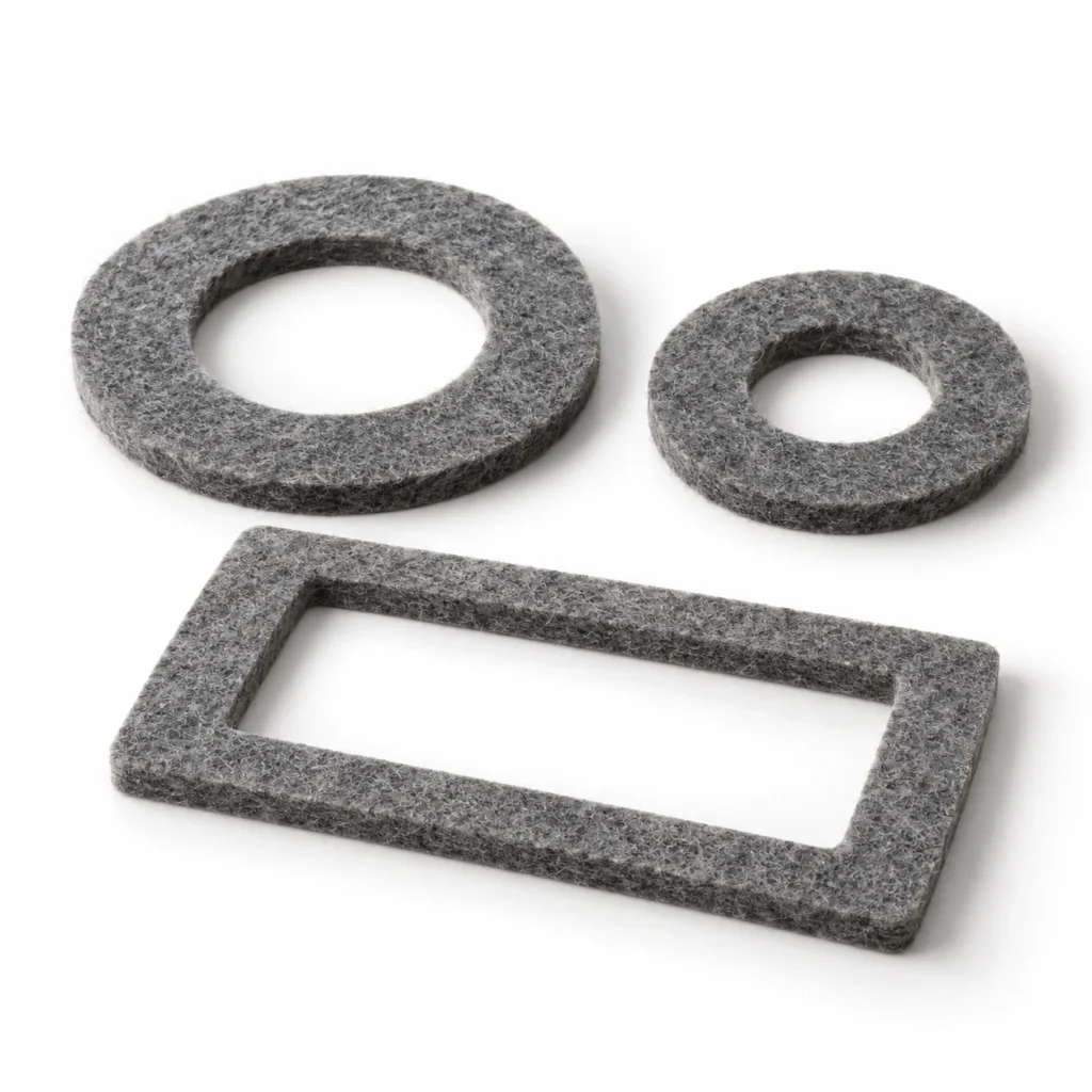 Felt Gaskets on a white background