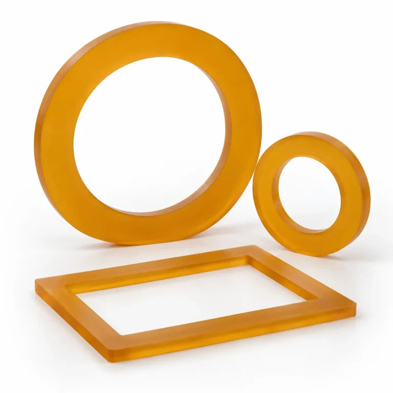 Polyurethane Gaskets on a white background