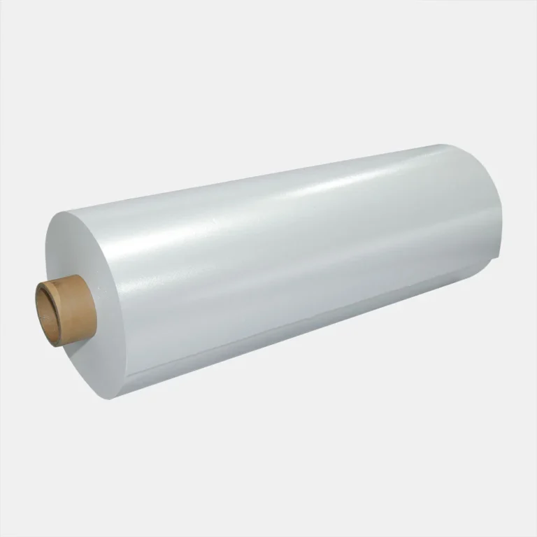 Synthetic mica paper in roll form